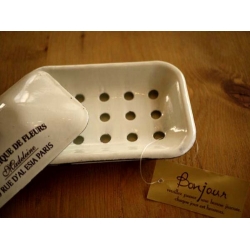 日本有蓋米白色琺瑯皂盒