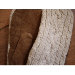 日本毛線麡皮手套