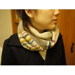 日本條紋彩色毛質圍巾