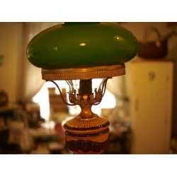 德國古董陶瓷玻璃復古綠燈