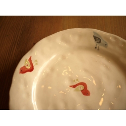 葡萄牙米黃色陶瓷小圓盤