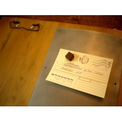 日本復古實木事務夾鐵製留言板