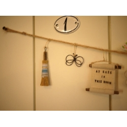 日本實木鐵絲麻繩吊飾