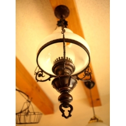 歐洲古董橡木吊燈角落燈3