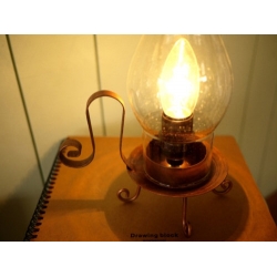 日本古銅色復古燭台式桌燈