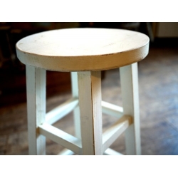 日本刷白實木椅