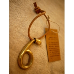 日本黃銅數字皮繩吊飾