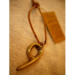 日本黃銅數字皮繩吊飾