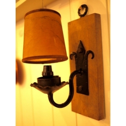 歐洲古董橡木鍛鐵壁燈