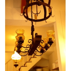 西班牙鄉村古董燈船型六燈