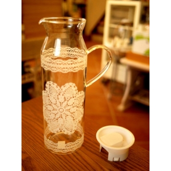 日本蕾絲耐熱玻璃冷水壺