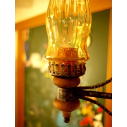 法國鄉村古董琥珀黃三燈2