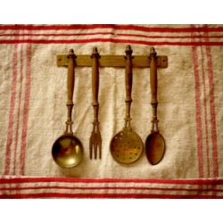 德國古董黃銅廚房用具掛飾組(中)