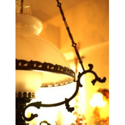比利時古董手繪裂紋陶瓷吊燈